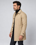 Men's Tailored Longline Mac Coat with Button Front – Harvey