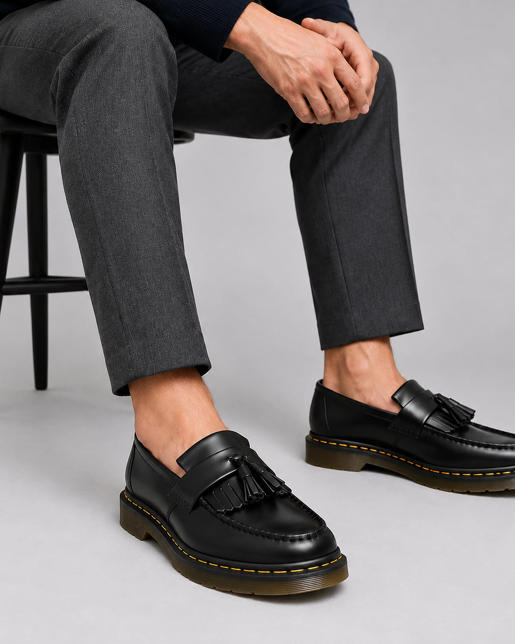 Men's Tassel Kiltie Loafers with Stitched Apron Toe – Sawyer