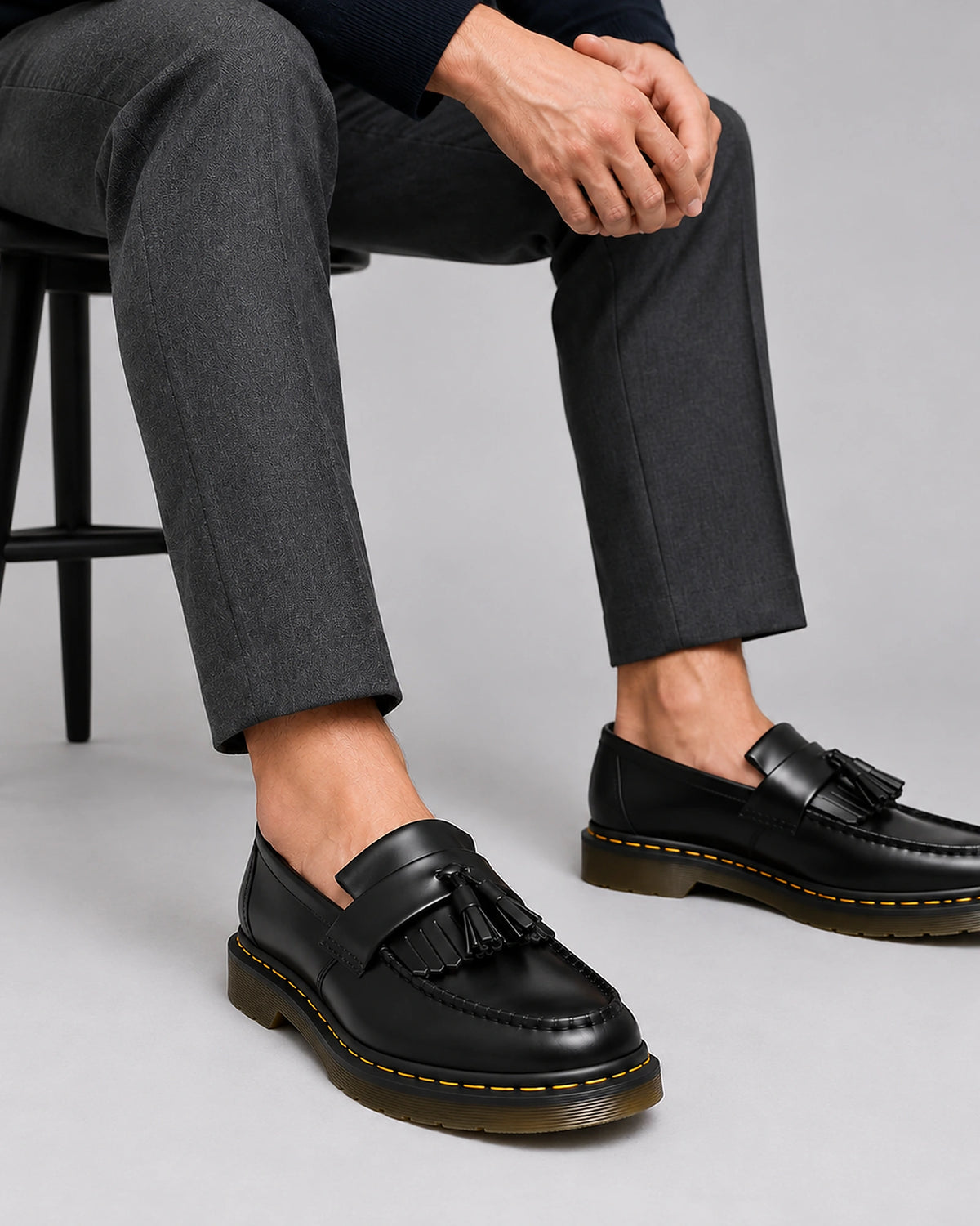 Men's Tassel Kiltie Loafers with Stitched Apron Toe – Sawyer
