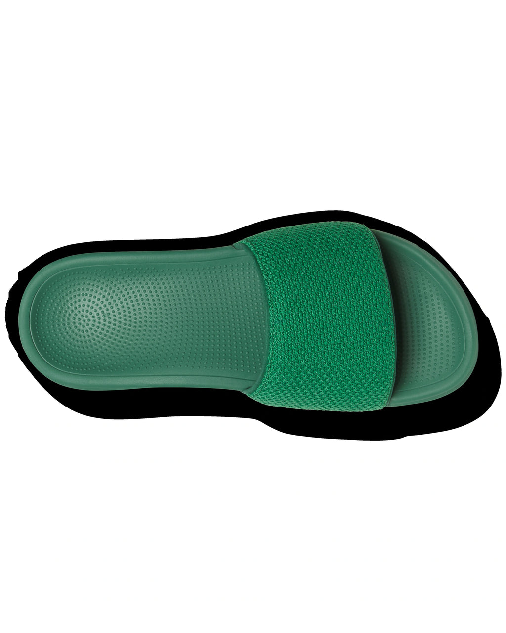 Men's Woven Strap Slide Sandals with Ridged Sole in Green – Elliot