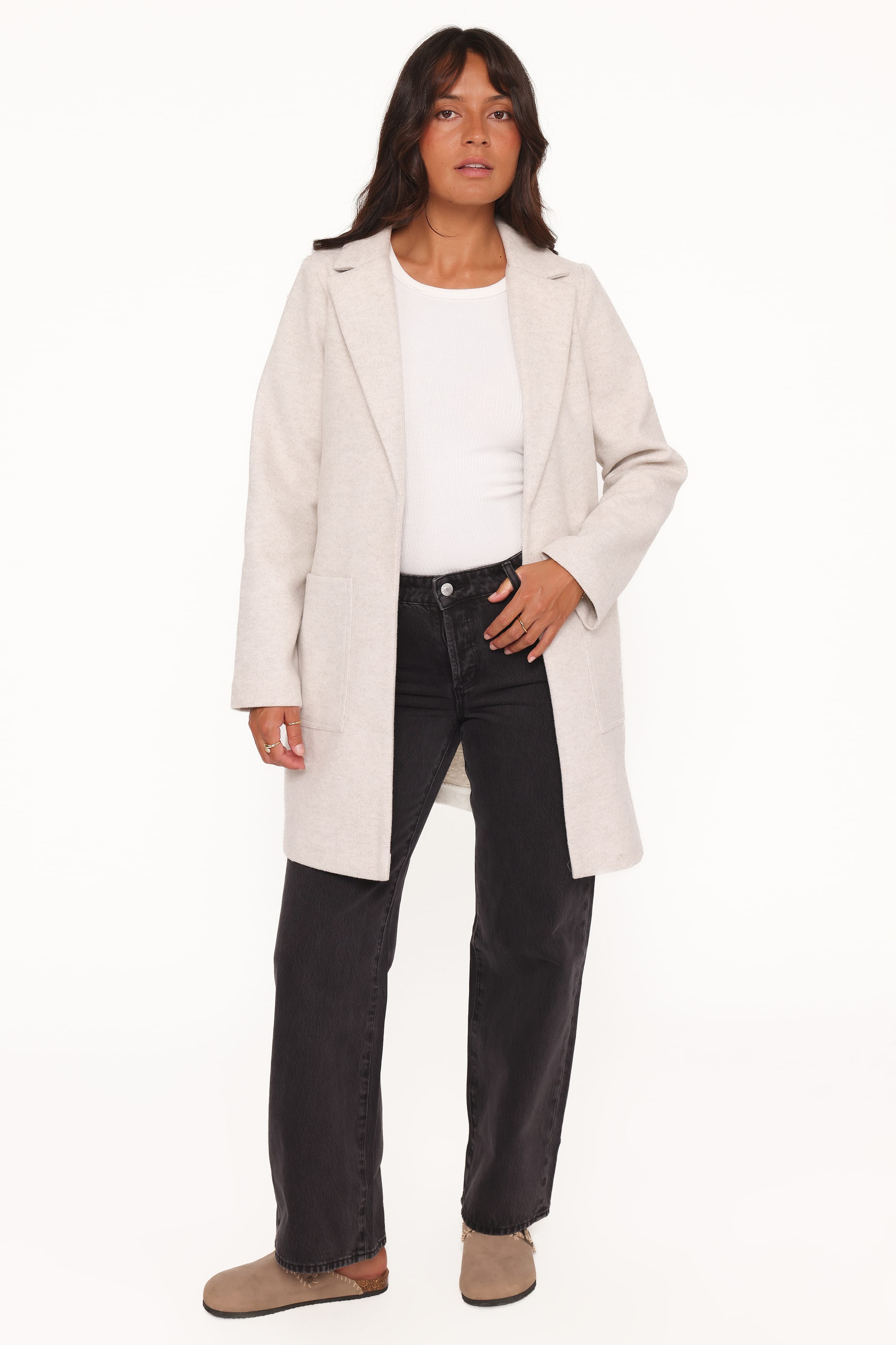 Petal and Pup USA OUTERWEAR Kirsten Coatigan - Grey