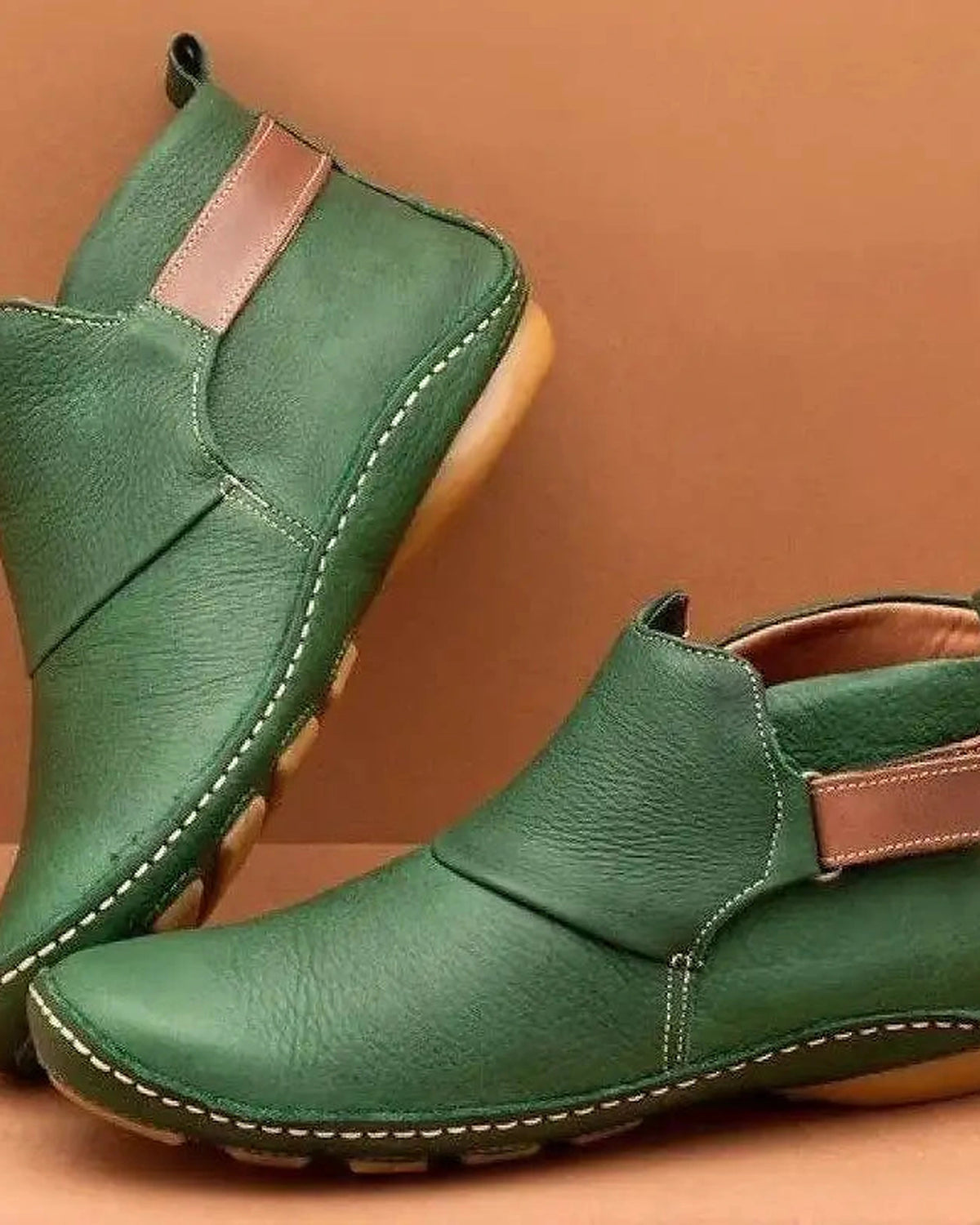 Women's Adjustable Strap Flat Ankle Boots with Arch Support Insole – Heidi Jane