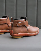 Women's Adjustable Strap Flat Ankle Boots with Arch Support Insole – Heidi Jane