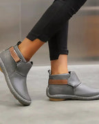 Women's Adjustable Strap Flat Ankle Boots with Arch Support Insole – Heidi Jane