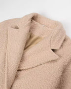 Women's Belted Double-Breasted Teddy Coat with Notch Collar, Longline Fit – Jade Rose