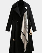 Women's Belted Midi Trench Coat with Asymmetric Scarf Detail – Ivy Jane