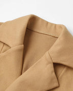Women's Belted Wrap Coat with Notch Collar, Knee-Length Fit – Greta Lou