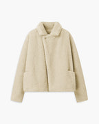 Women's Collared Teddy Coat with Patch Pockets, Relaxed Fit – Ivy Lou
