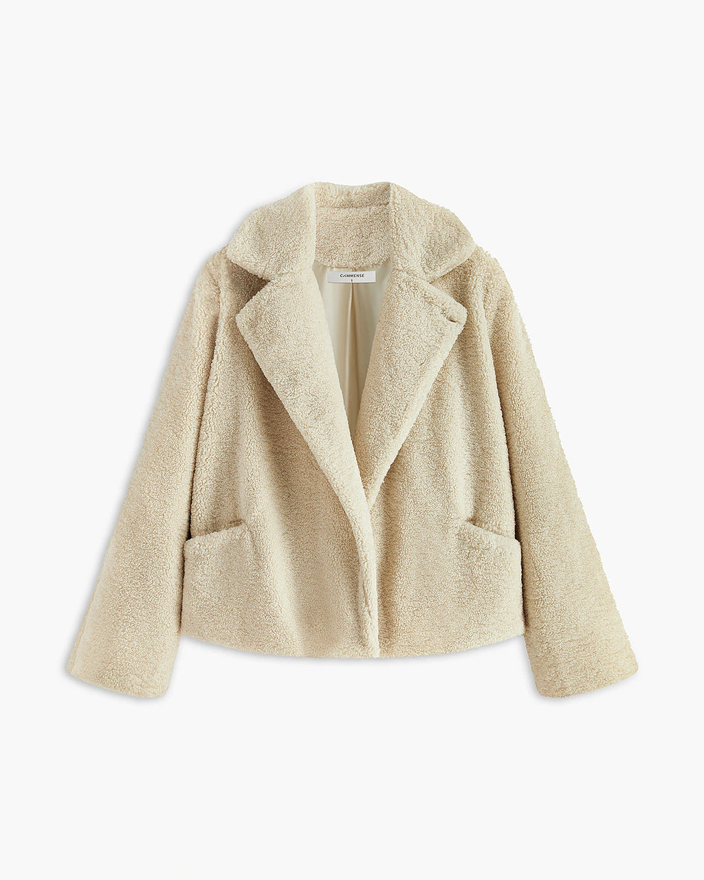 Women's Collared Teddy Coat with Patch Pockets, Relaxed Fit – Ivy Lou