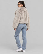 Women's Faux Fur Coat Jacket with Oversized Shawl Collar for Winter – Lorelei