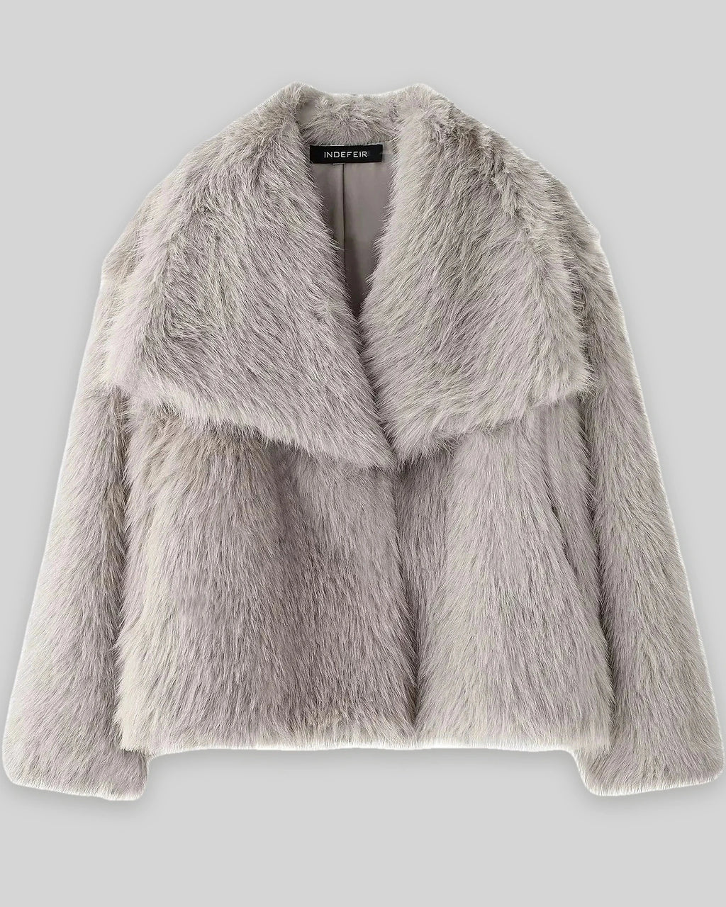 Women's Faux Fur Coat Jacket with Oversized Shawl Collar for Winter – Lorelei