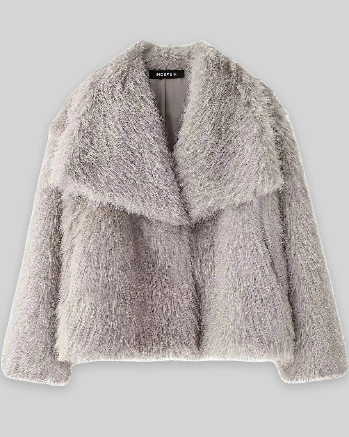 Women's Faux Fur Coat Jacket with Oversized Shawl Collar for Winter – Lorelei
