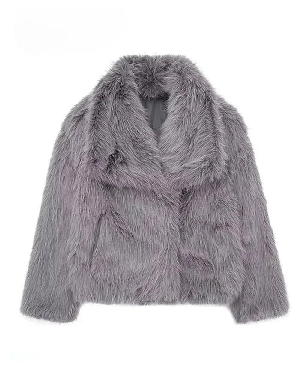 Women's Faux Fur Coat Jacket with Oversized Shawl Collar for Winter – Lorelei
