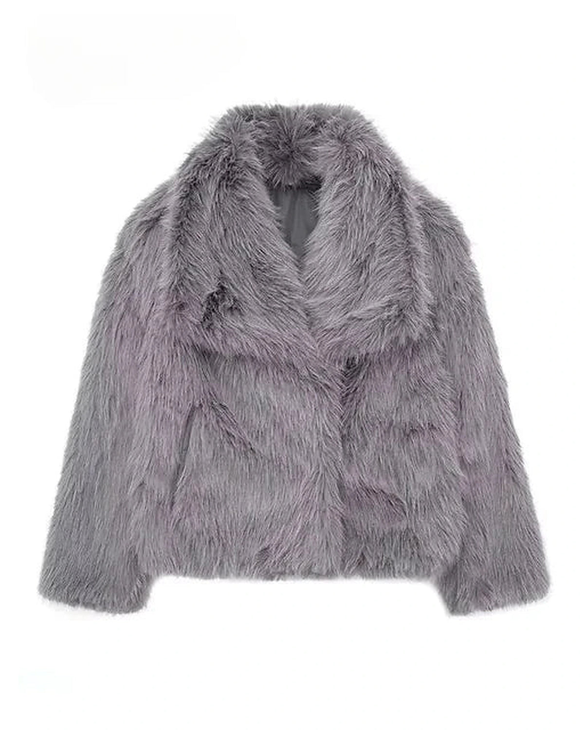 Women's Faux Fur Coat Jacket with Oversized Shawl Collar for Winter – Lorelei