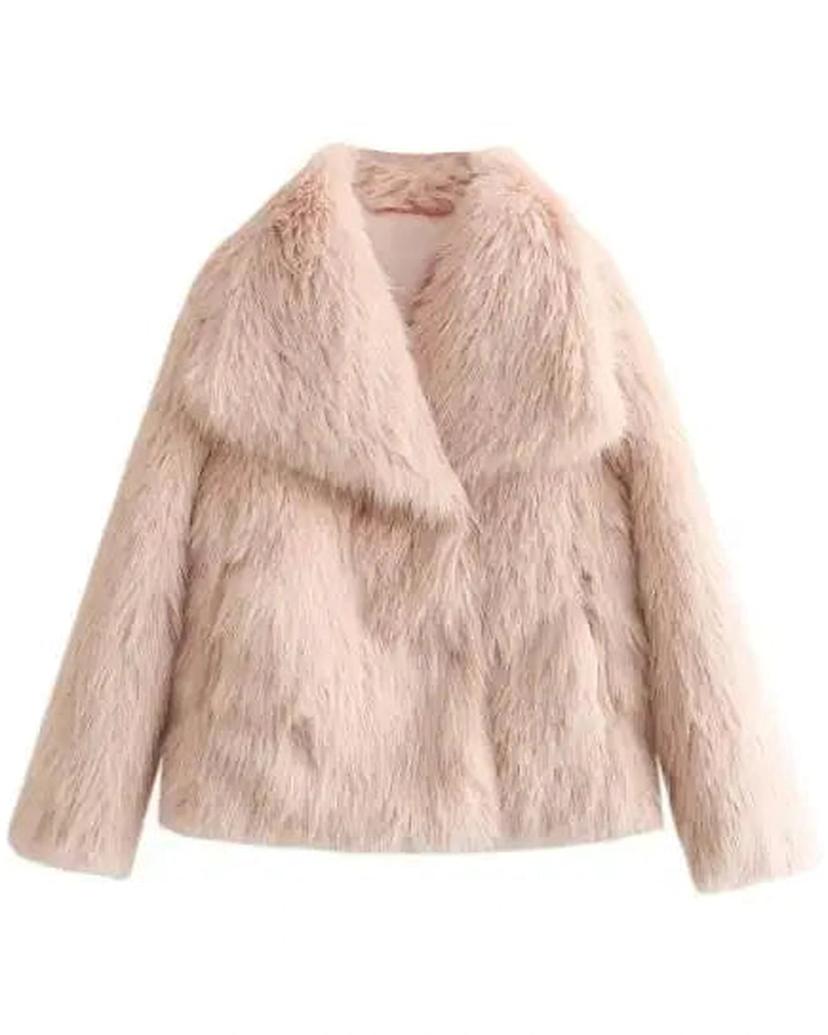 Women's Faux Fur Coat Jacket with Oversized Shawl Collar for Winter – Lorelei
