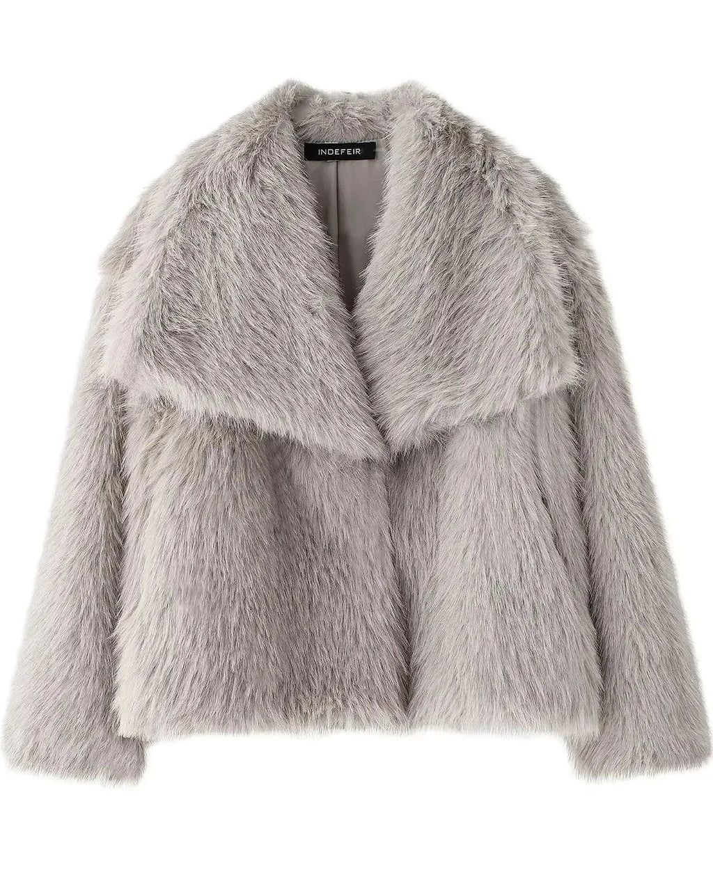 Women's Faux Fur Coat Jacket with Oversized Shawl Collar for Winter – Lorelei