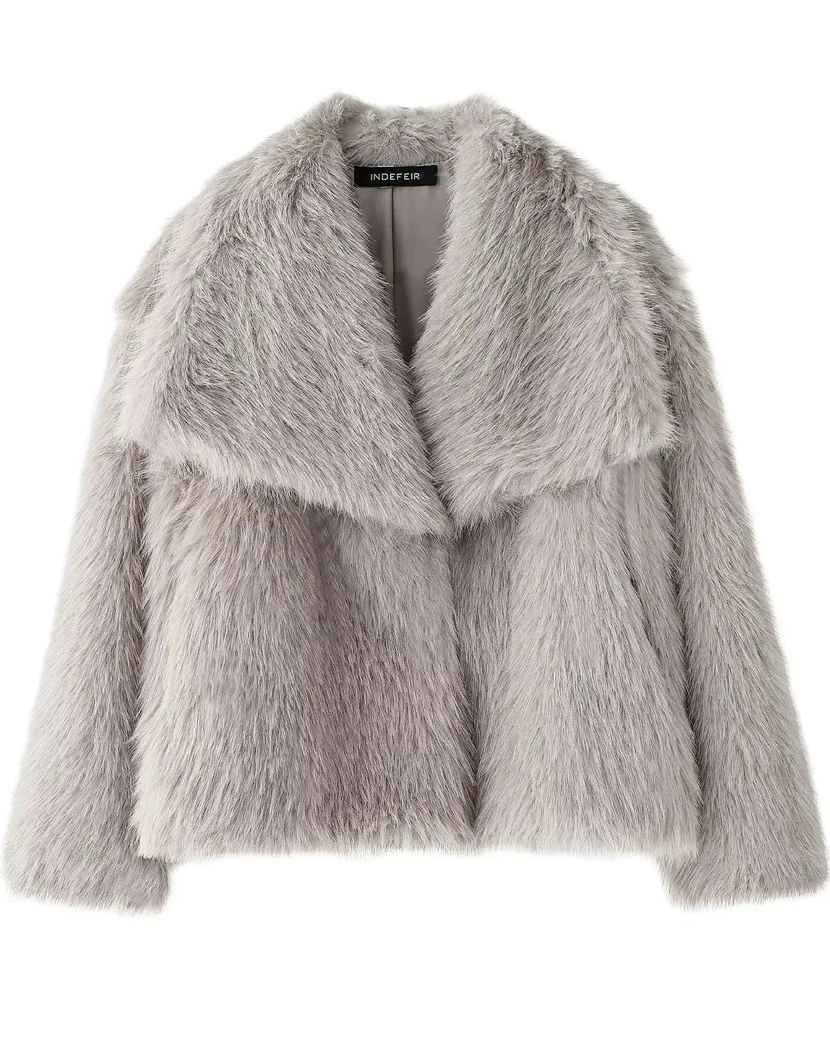 Women's Faux Fur Coat Jacket with Oversized Shawl Collar for Winter – Lorelei