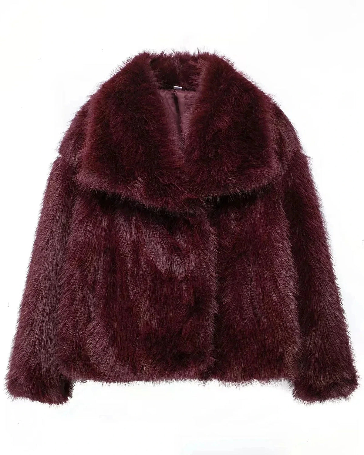 Women's Faux Fur Coat Jacket with Oversized Shawl Collar for Winter – Lorelei