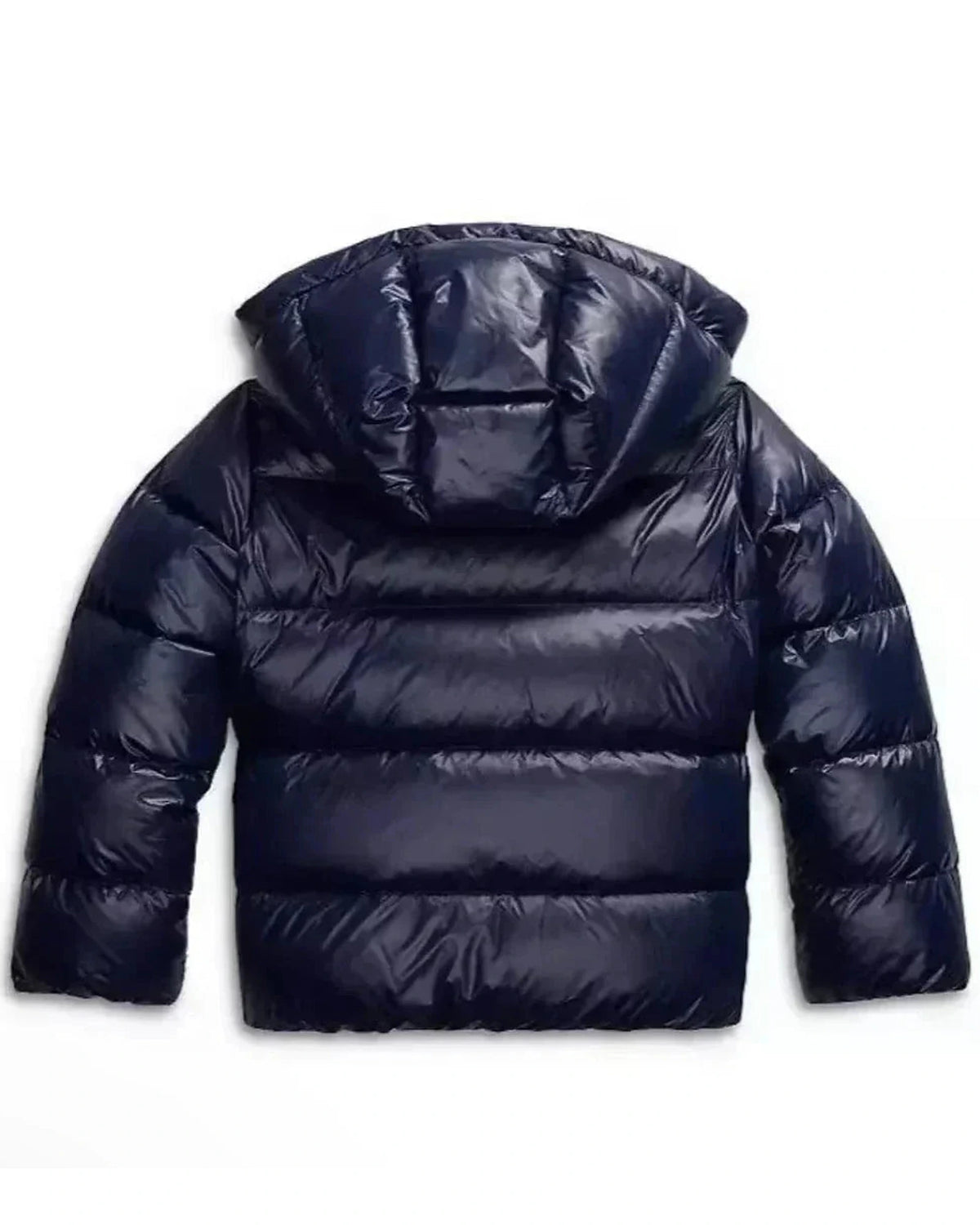 Women's Cropped Puffer Jacket with Hood, Glossy Finish and Side Pockets – Maya