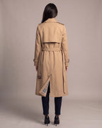 Women's Trench Coat with Belt, Storm Flap and Epaulettes, Double-Breasted – Kira