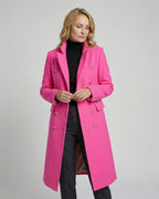 Women's Double-Breasted Longline Blazer Coat with Notch Lapel – Evie Jane