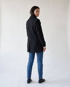 Women's Pea Coat, Double Breasted Coat with Notched Lapel and Flap Pockets – Rosalie
