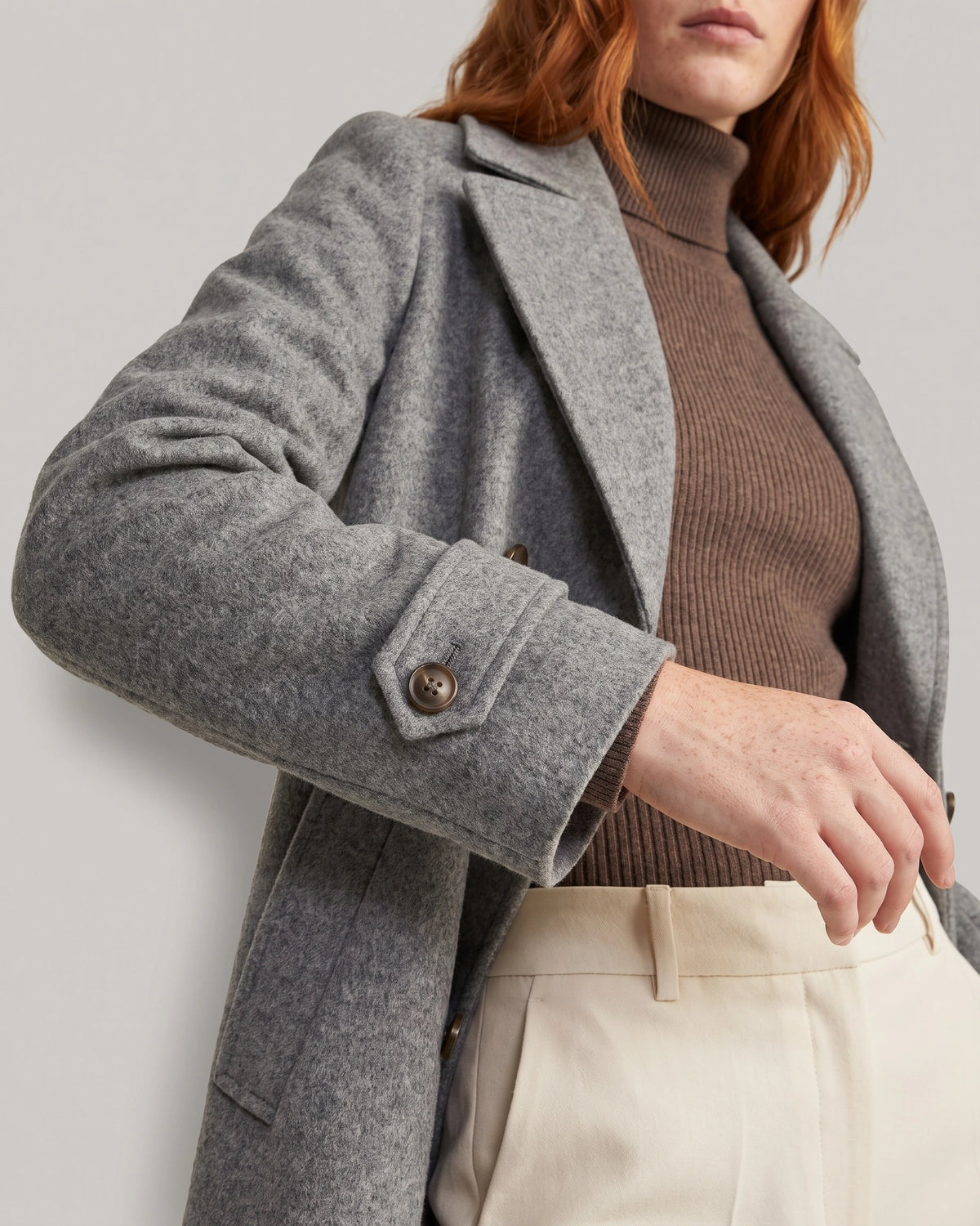 Women's Pea Coat, Double-Breasted Short Tailored with Notch Lapel Collar – Lottie Lou
