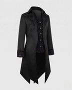 Women's Embroidered Victorian Tailcoat with Contrast Collar and Cuffs – Cora Belle