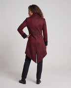 Women's Embroidered Victorian Tailcoat with Contrast Collar and Cuffs – Cora Belle