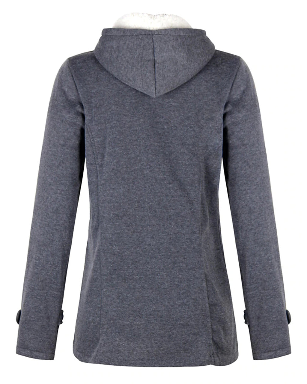 Women's Fleece Lined Hooded Duffle Coat with Toggle Fastening – Clara Belle