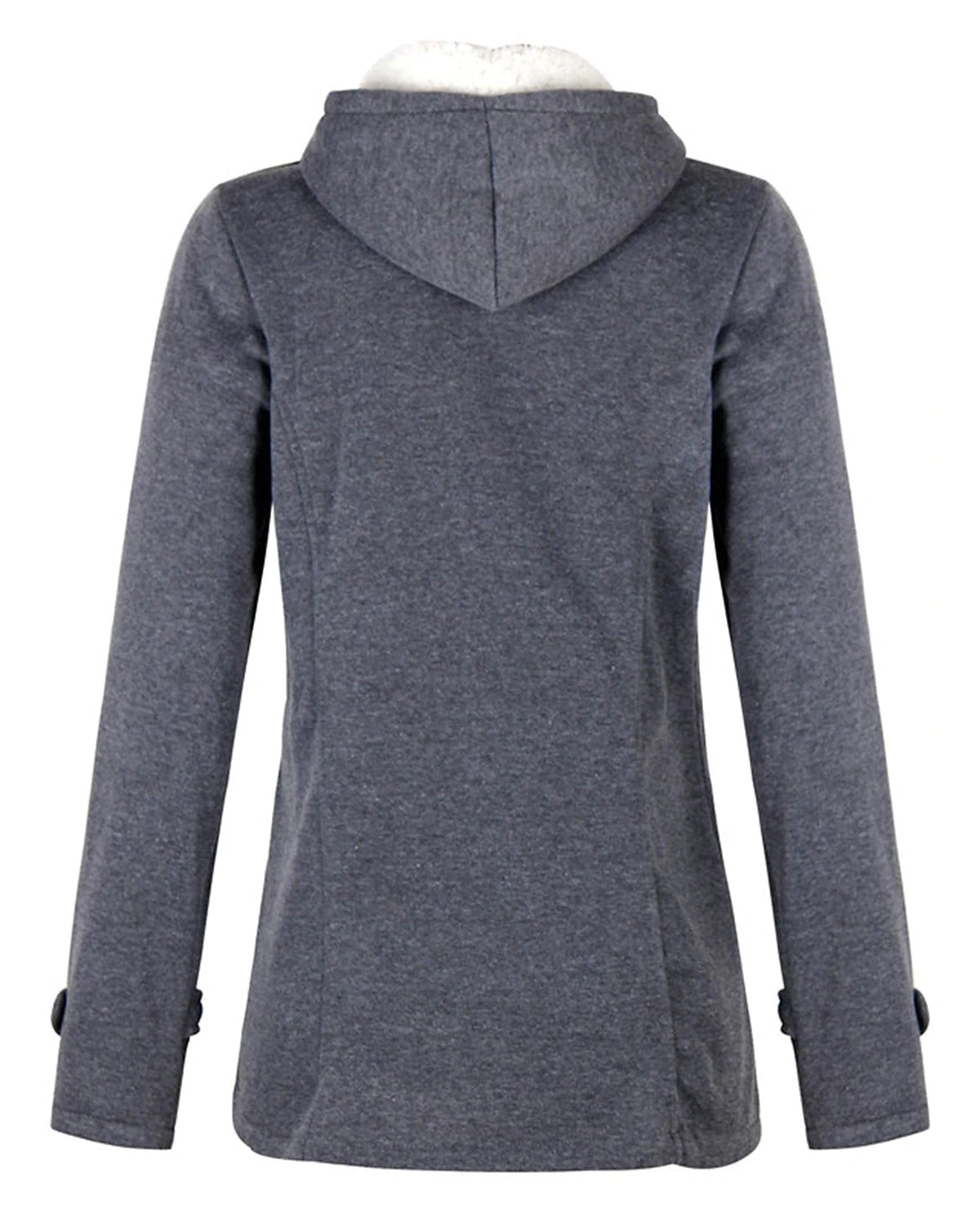 Women's Fleece Lined Hooded Duffle Coat with Toggle Fastening – Clara Belle