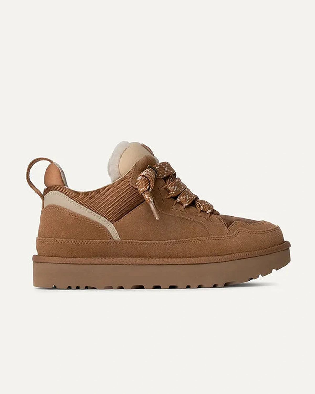 Women's Trainers with Platform Sole and Fleece-Lined Suede, Plaid Laces – Anya