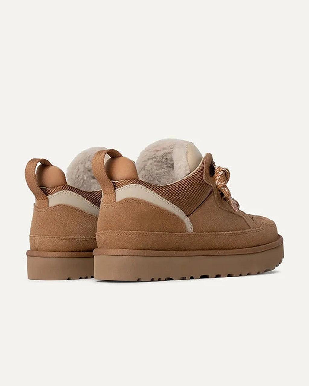 Women's Trainers with Platform Sole and Fleece-Lined Suede, Plaid Laces – Anya