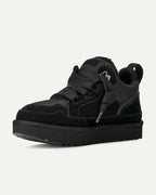 Women's Trainers with Platform Sole and Fleece-Lined Suede, Plaid Laces – Anya
