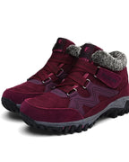 Women's Fur Lined Lace-Up Hiking Boots with Chunky Grip Sole – Jessa Jane