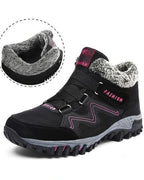 Women's Fur Lined Lace-Up Hiking Boots with Chunky Grip Sole – Jessa Jane