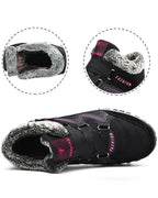 Women's Fur Lined Lace-Up Hiking Boots with Chunky Grip Sole – Jessa Jane