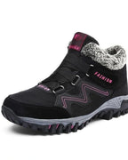 Women's Fur Lined Lace-Up Hiking Boots with Chunky Grip Sole – Jessa Jane