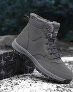Women's Fur Lined Waterproof Lace-Up Hiking Boots with Chunky Grip Sole – Ines Jane