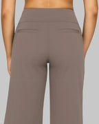 Women's High Waisted Wide Leg Trousers with Front Slant Pockets – Rhea Rose