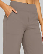 Women's High Waisted Wide Leg Trousers with Front Slant Pockets – Rhea Rose