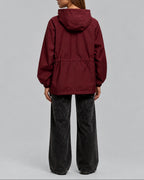 Women's Rain Jacket with Hood, Drawstring Waist and Flap Pockets, Waterproof – Jade