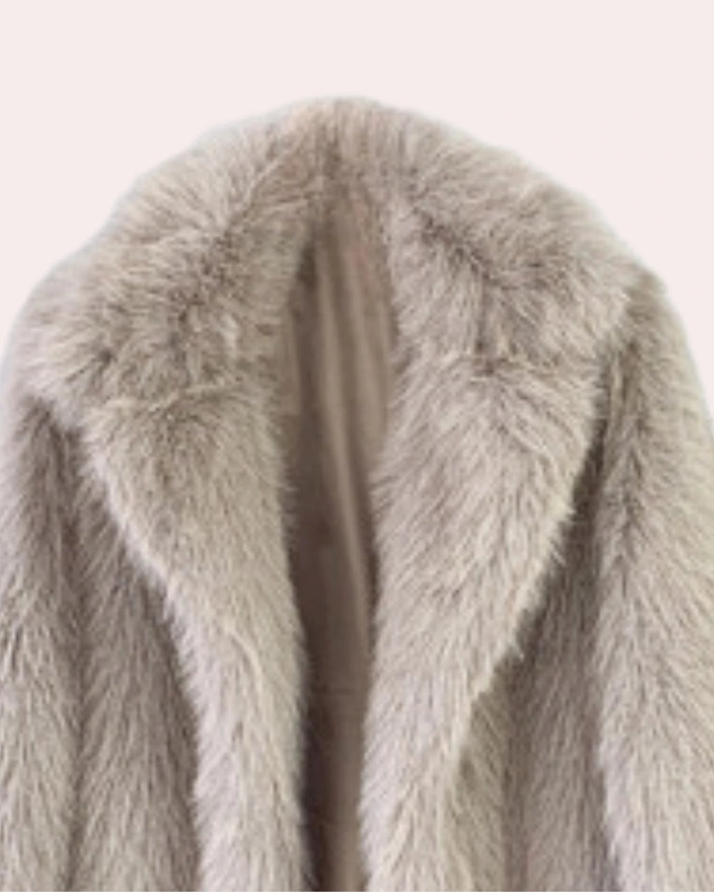 Women's Longline Shaggy Faux Fur Coat with Notch Collar, Relaxed Fit – Dora Belle