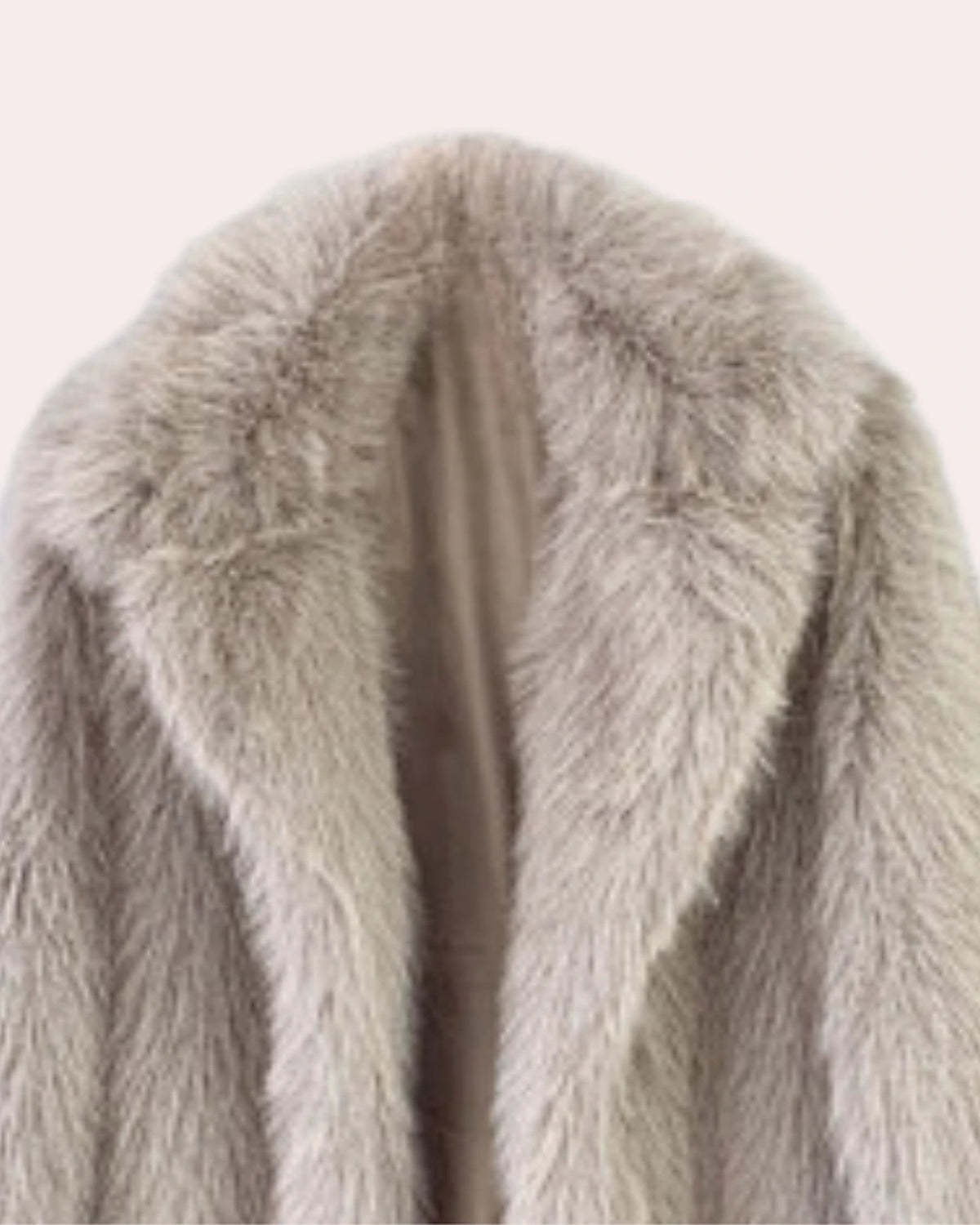 Women's Longline Shaggy Faux Fur Coat with Notch Collar, Relaxed Fit – Dora Belle