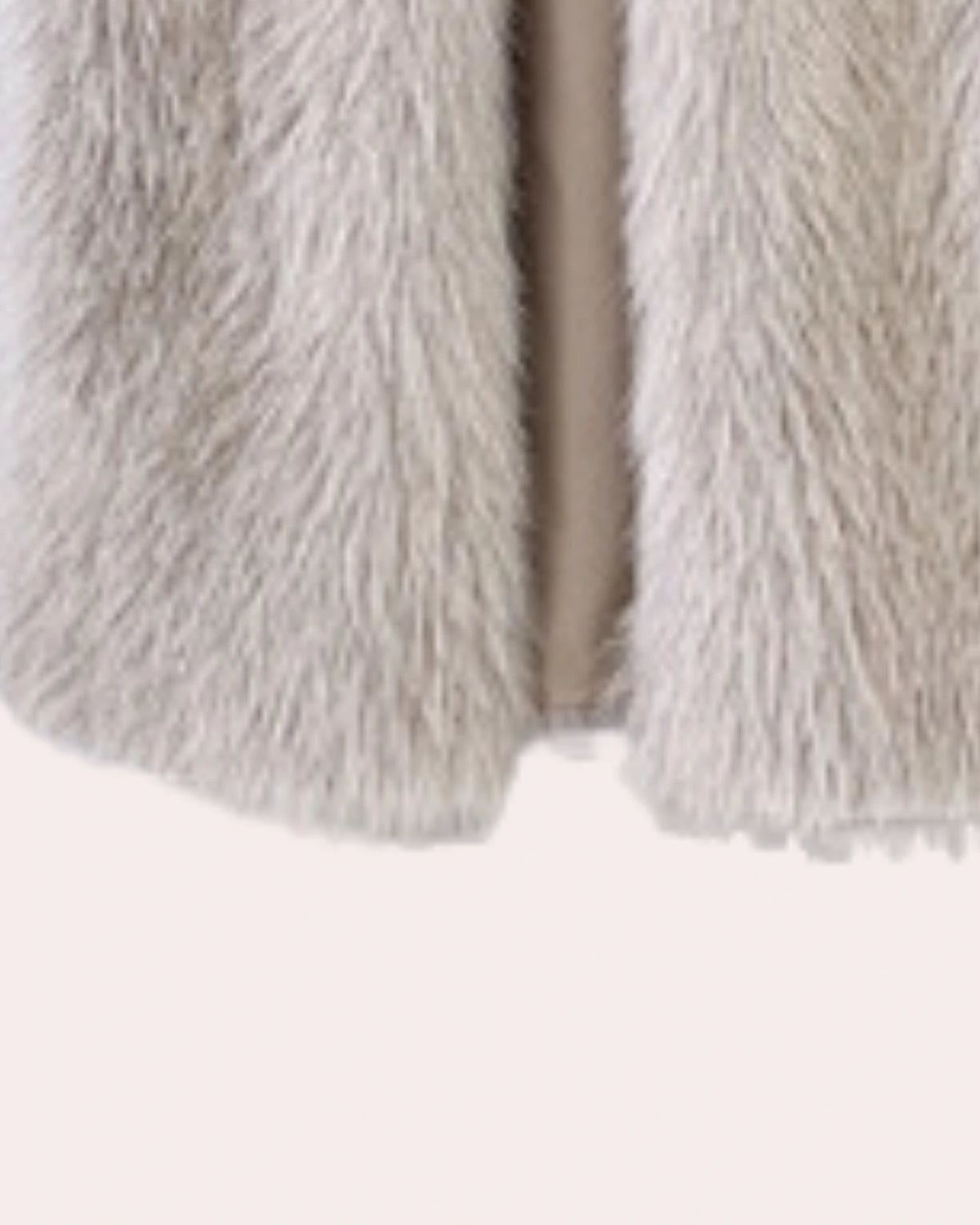 Women's Longline Shaggy Faux Fur Coat with Notch Collar, Relaxed Fit – Dora Belle