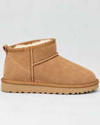 Women's Mini Suede Ankle Boots with Faux Fur Lining and Grip Sole – Valentina