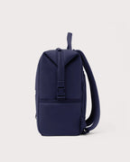 Women's Neoprene Diaper Backpack with Top Handle and Stroller Straps in Navy – Ursula Grey