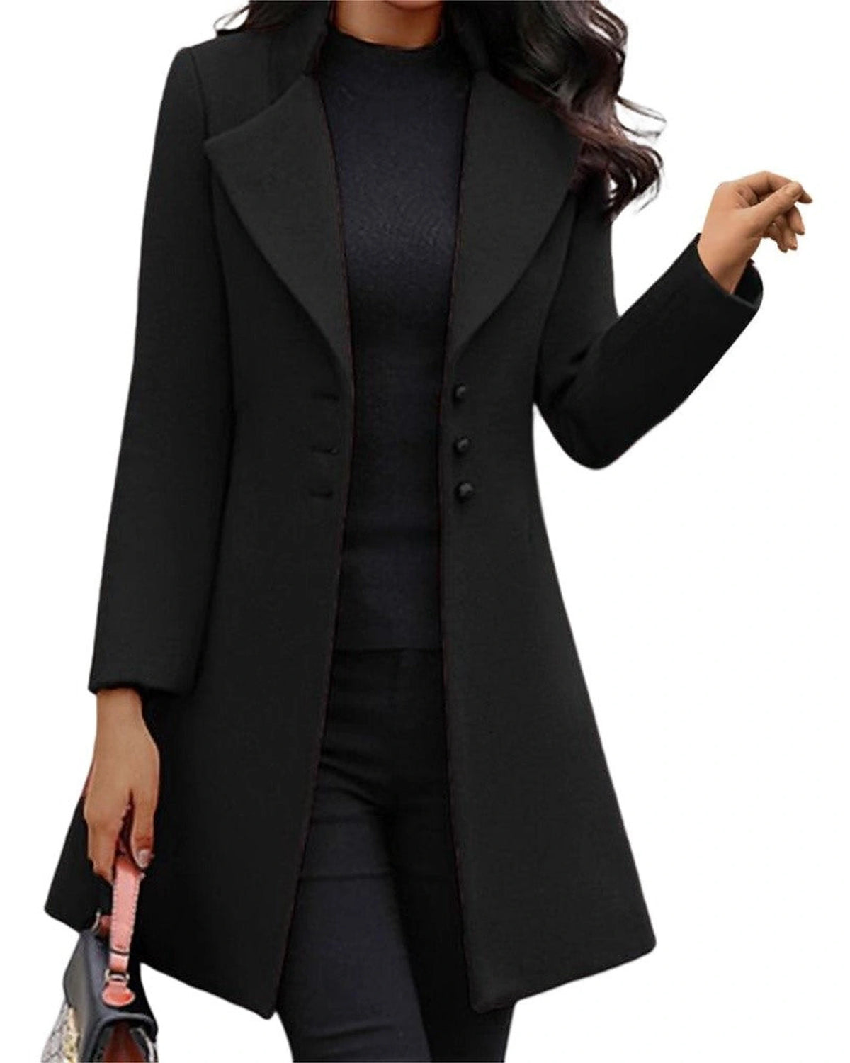 Women's Notch Collar Trench Coat with Button Front – Faye Rose