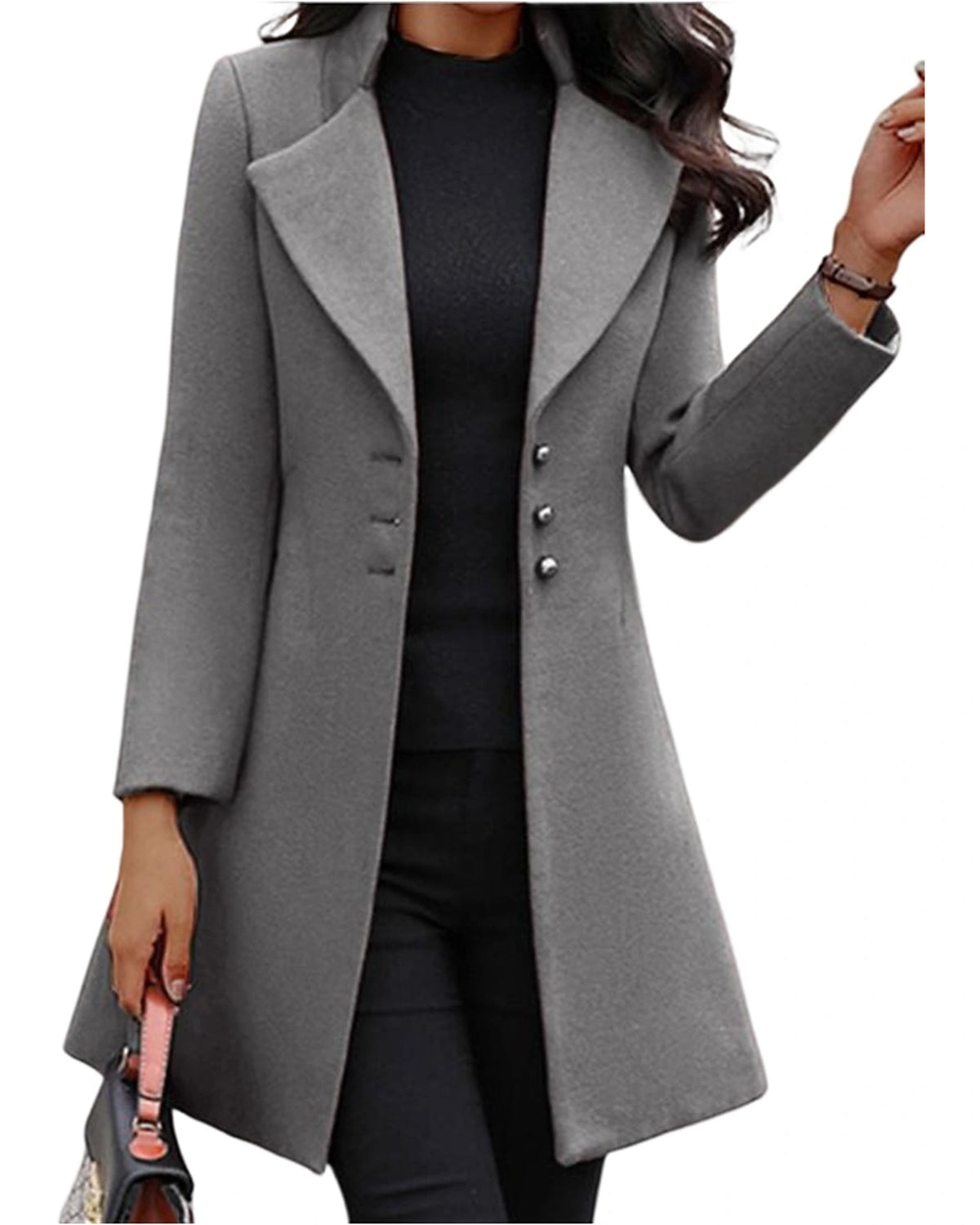 Women's Notch Collar Trench Coat with Button Front – Faye Rose