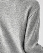 Women's Oversized Knitted Jumper with Bow Print, V-Neck Sweater Style – Freya